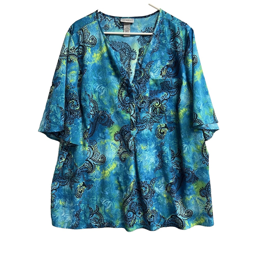 Catherines Woman Short Sleeve Shirt Sz 2X top
